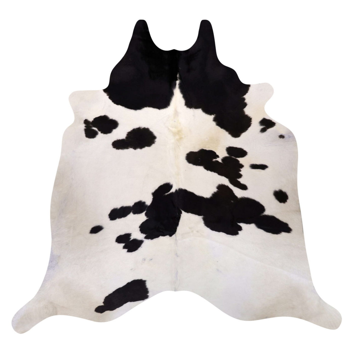 Natural Brazilian Cowhide Rug - Ivory & Espresso