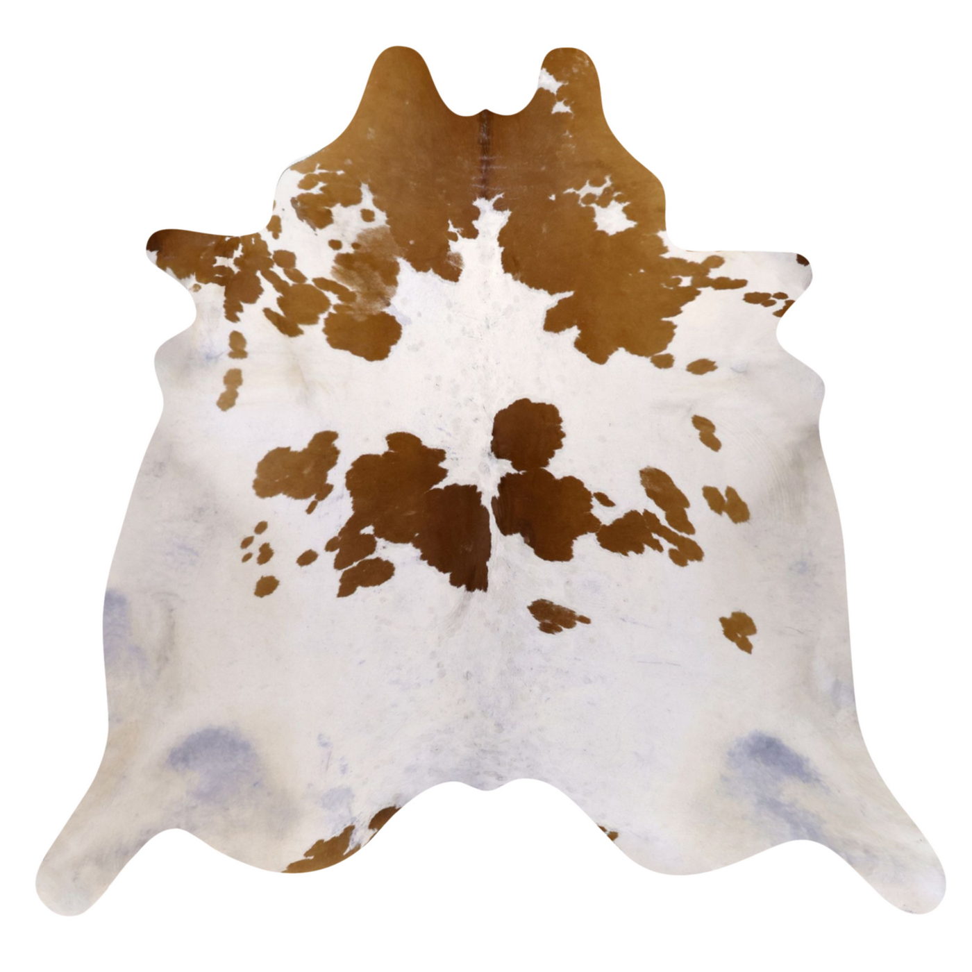 Natural Brazilian Cowhide Rug - Ivory & Caramel