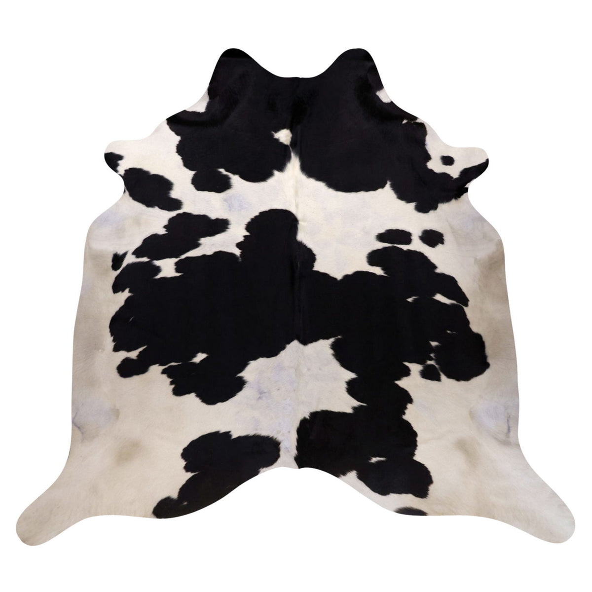 Natural Brazilian Cowhide Rug - Ivory & Espresso