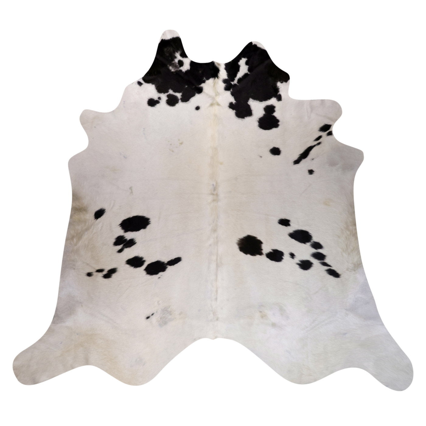 Natural Brazilian Cowhide Rug - Ivory & Espresso