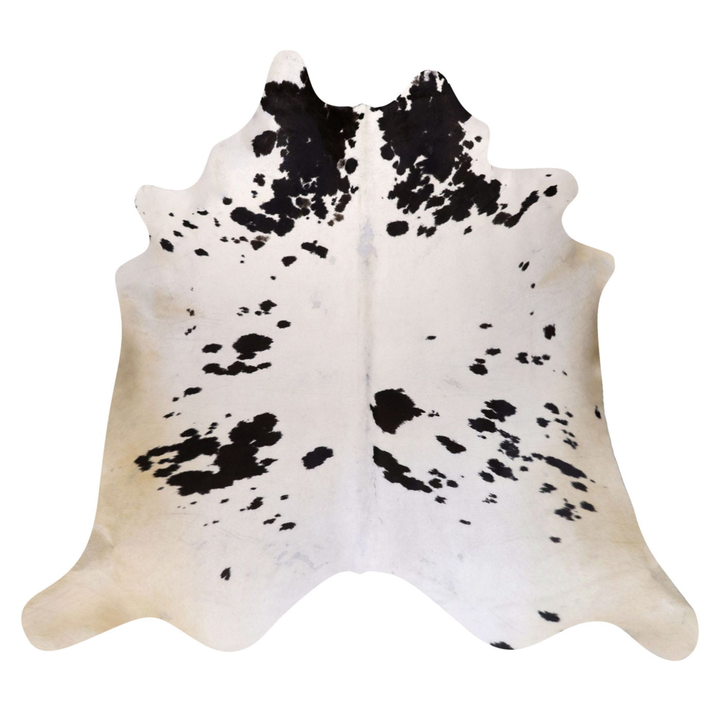 Natural Brazilian Cowhide Rug - Ivory & Espresso