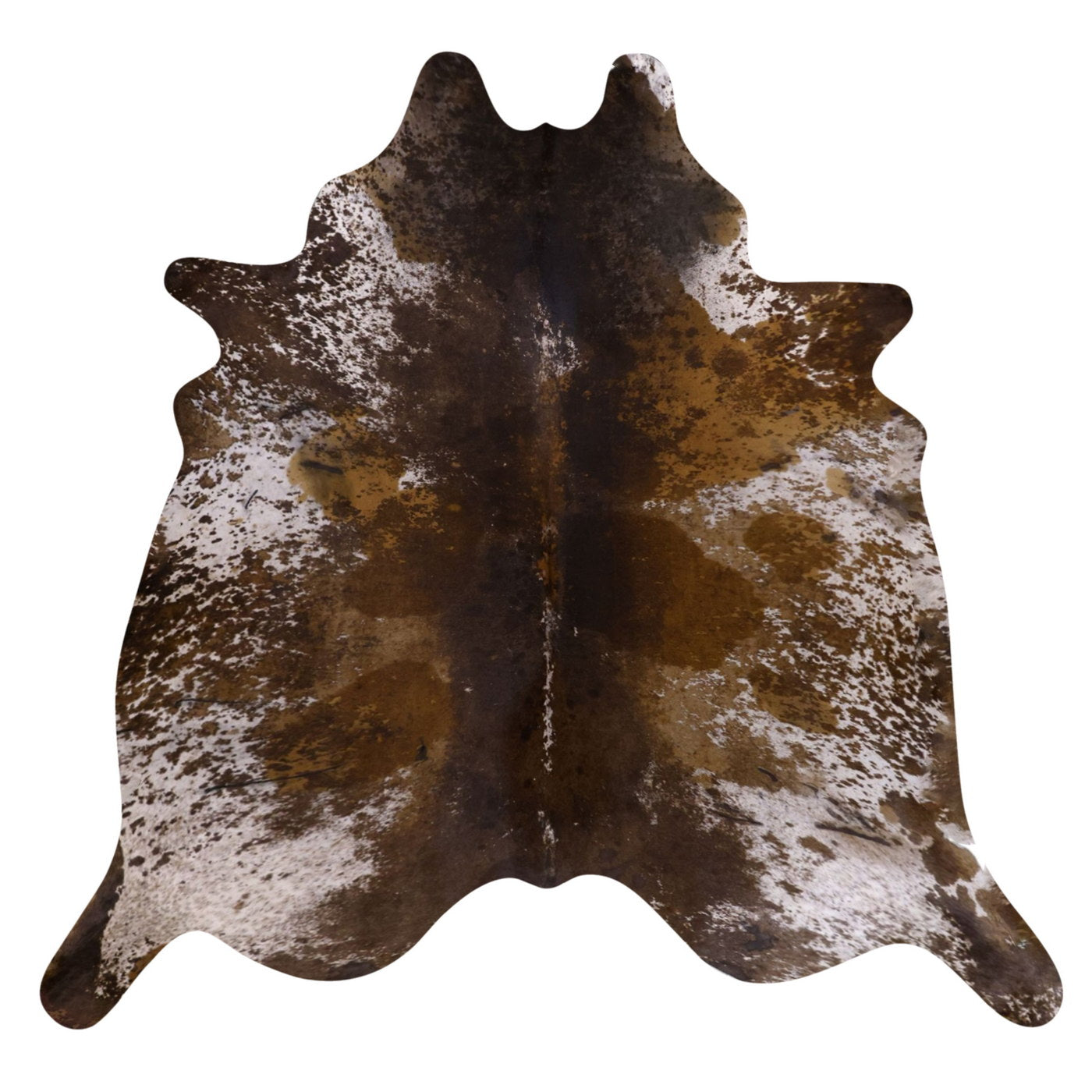 Natural Brazilian Cowhide Rug - Mocha & Beige