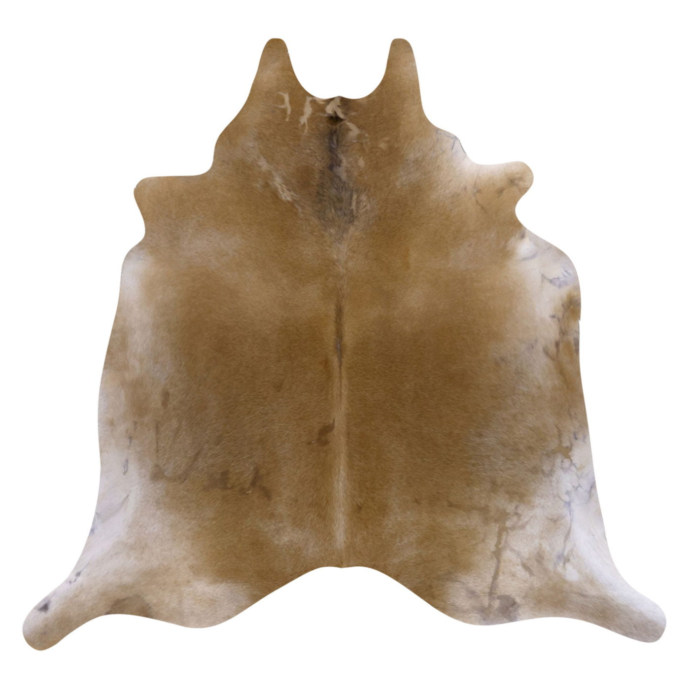 Natural Brazilian Cowhide Rug - Caramel & Beige