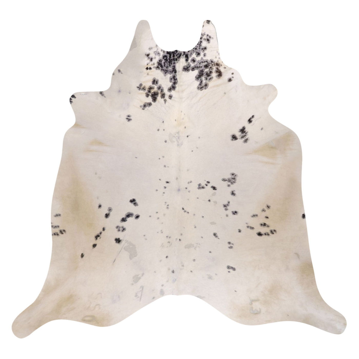 Natural Brazilian Cowhide Rug - Ivory & Espresso