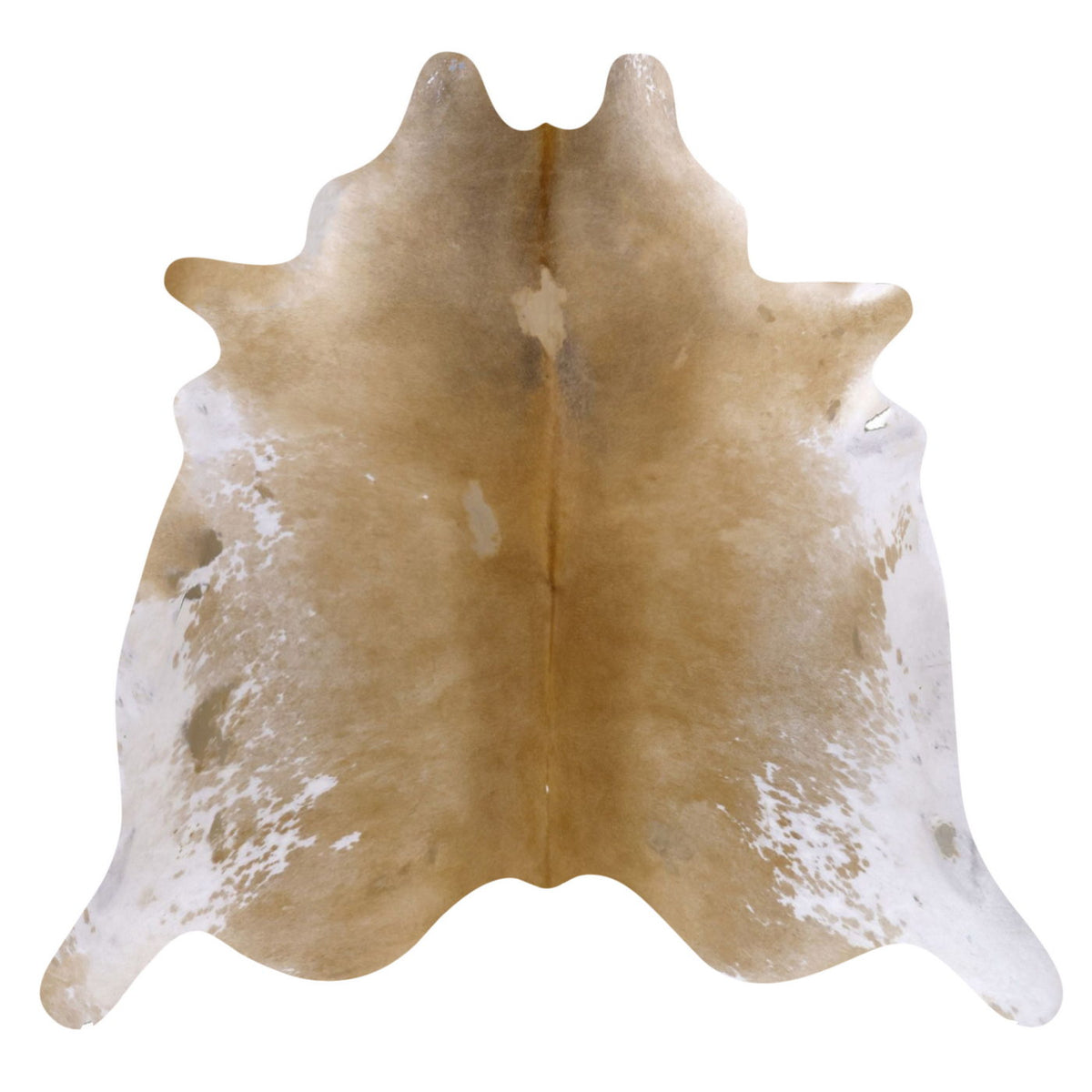 Natural Brazilian Cowhide Rug - Caramel & Ivory