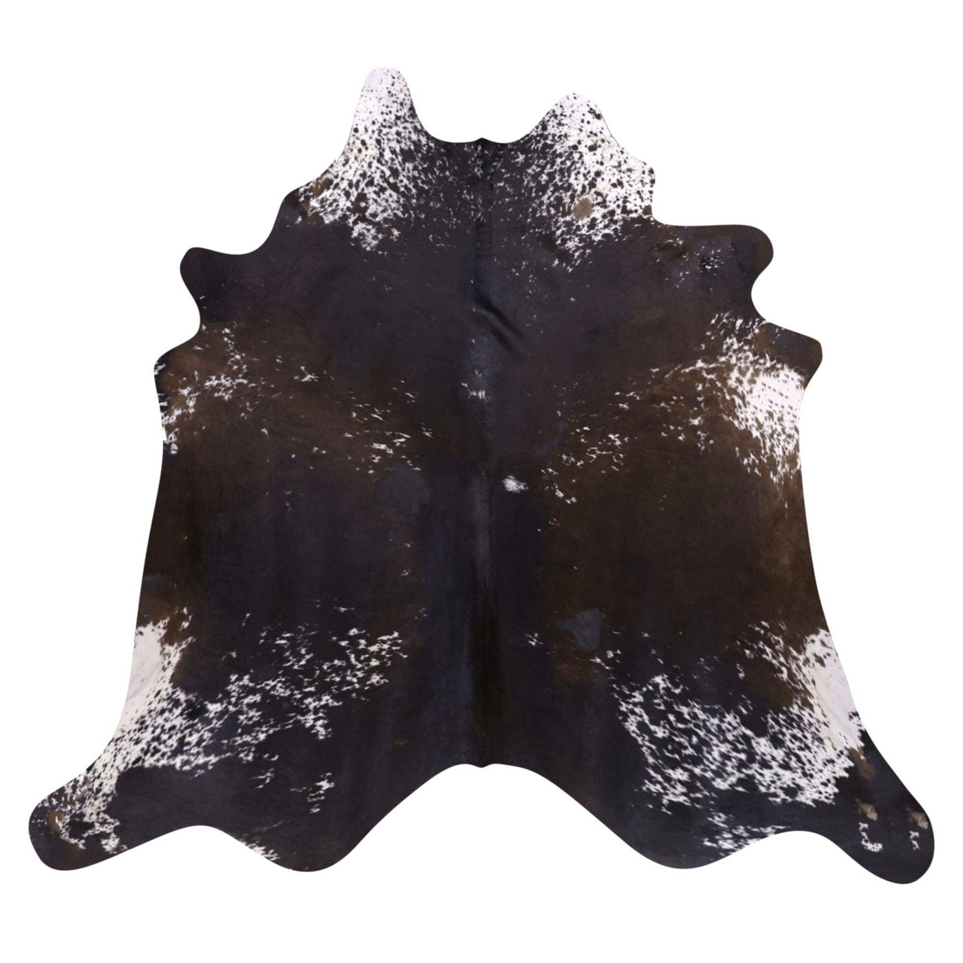 Natural Brazilian Cowhide Rug - Espresso & Ivory