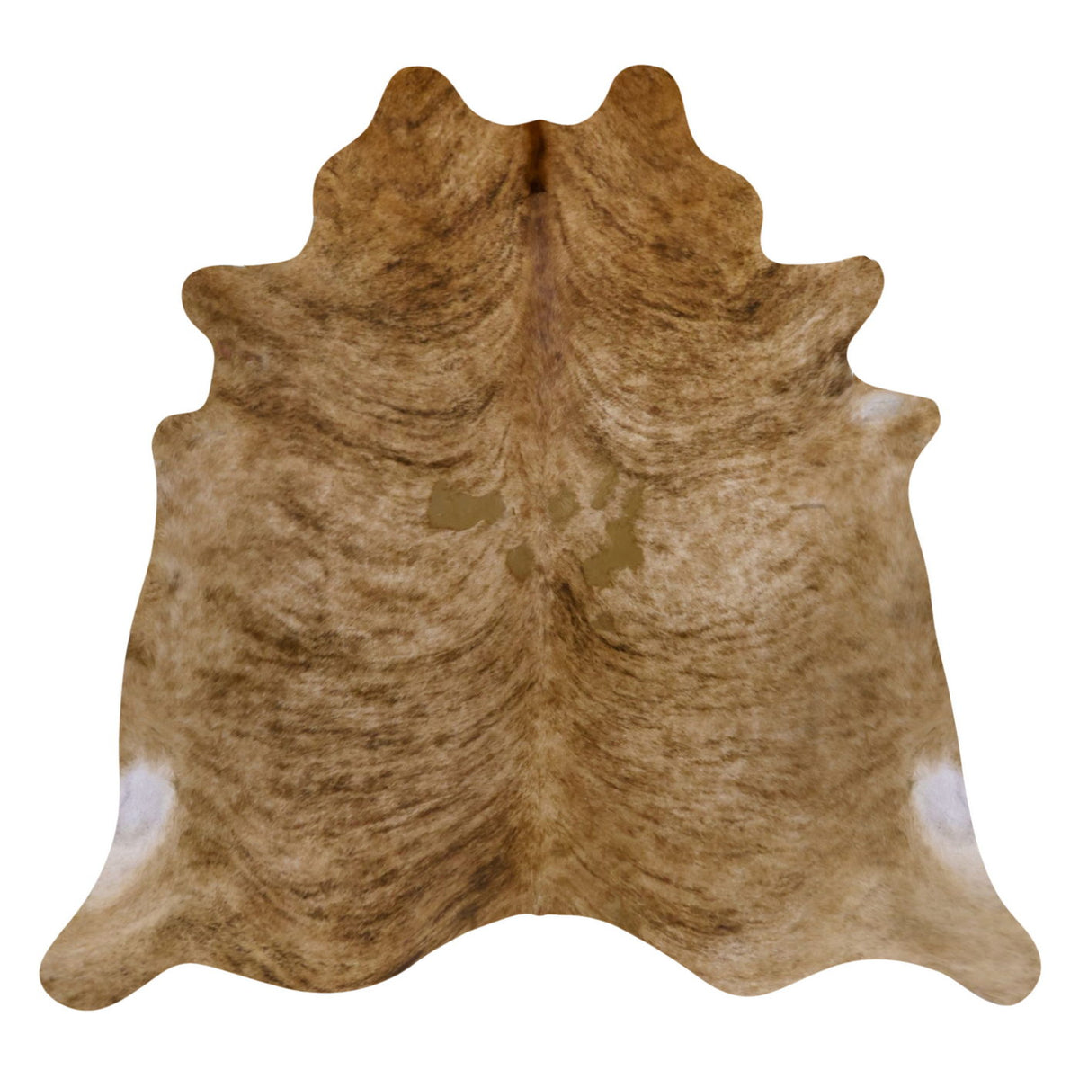 Natural Brazilian Cowhide Rug - Caramel, Espresso & Ivory