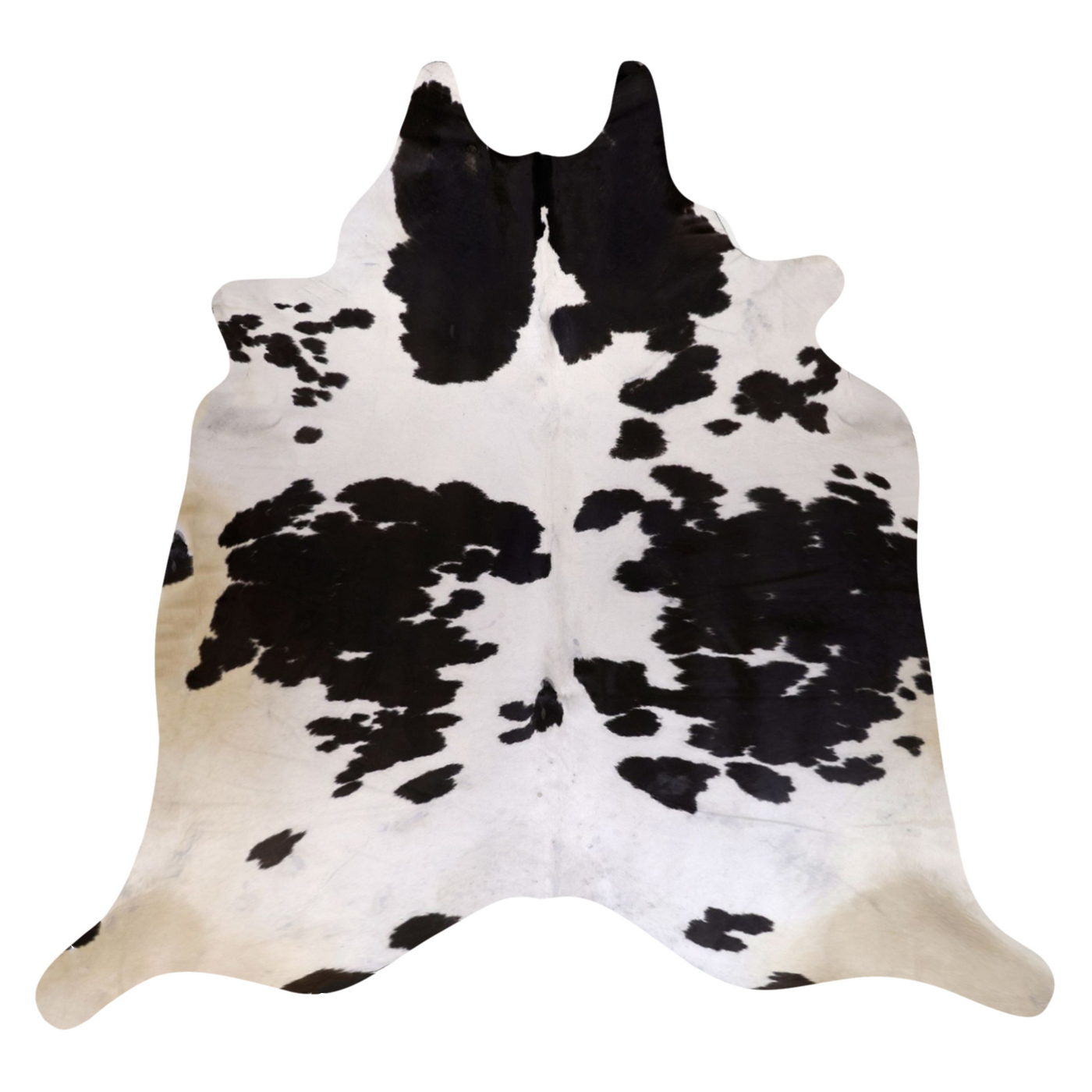 Natural Brazilian Cowhide Rug - Ivory & Espresso