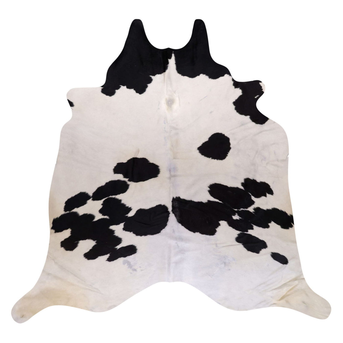 Natural Brazilian Cowhide Rug - Ivory & Espresso