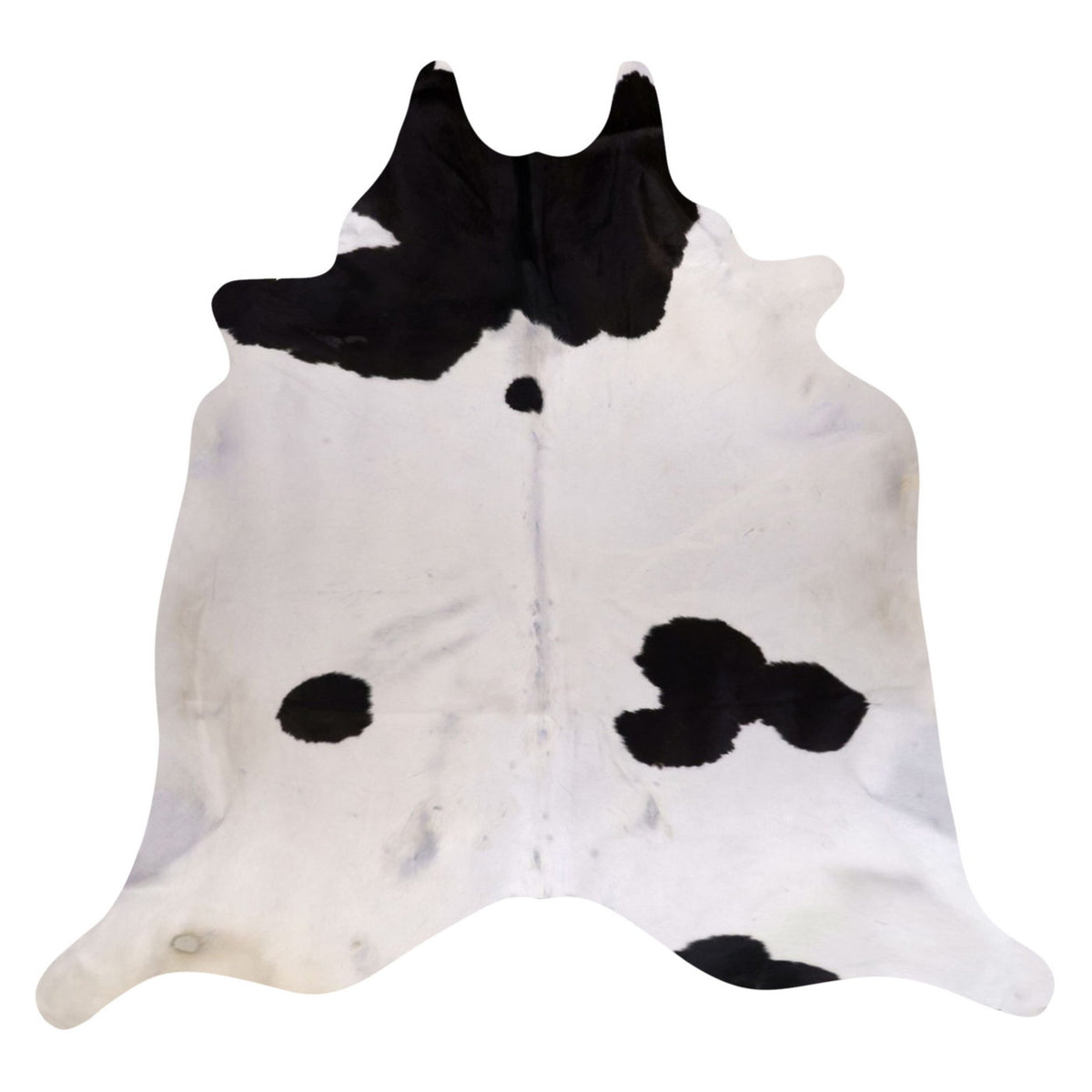 Natural Brazilian Cowhide Rug - Ivory & Espresso