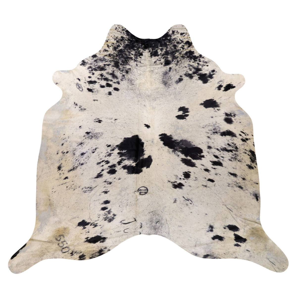 Natural Brazilian Cowhide Rug - Ivory & Espresso