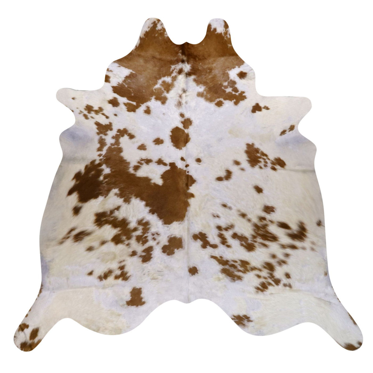 Natural Brazilian Cowhide Rug - Ivory & Caramel