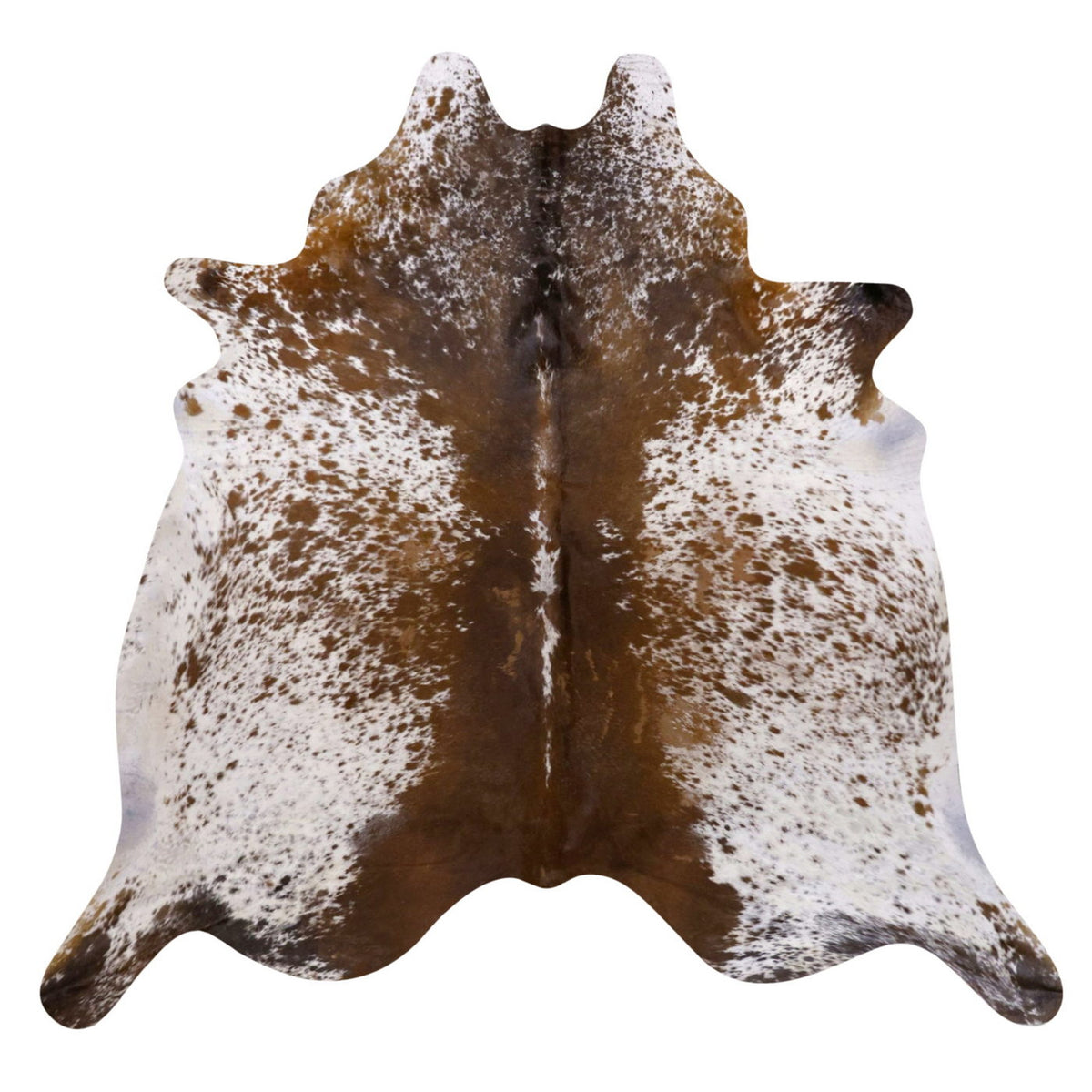 Natural Brazilian Cowhide Rug - Ivory & Caramel