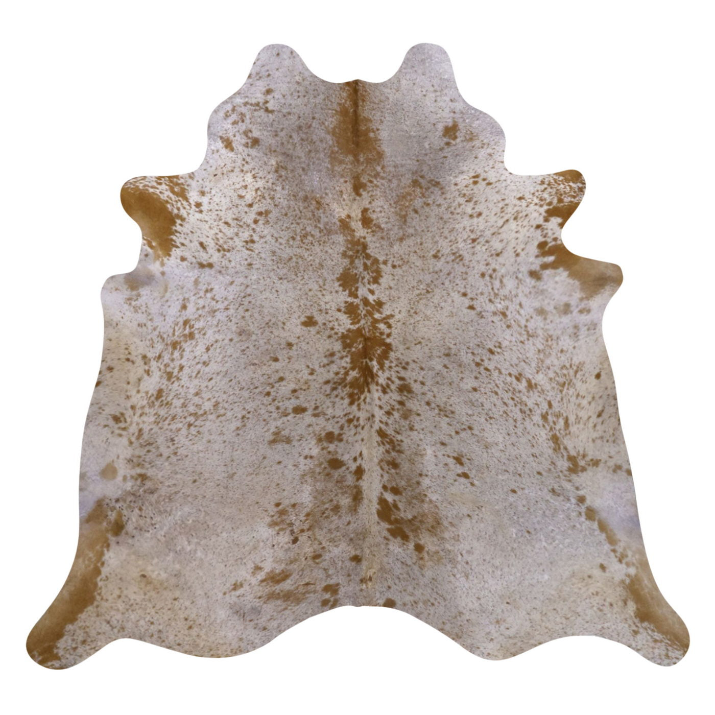 Natural Brazilian Cowhide Rug - Ivory & Caramel