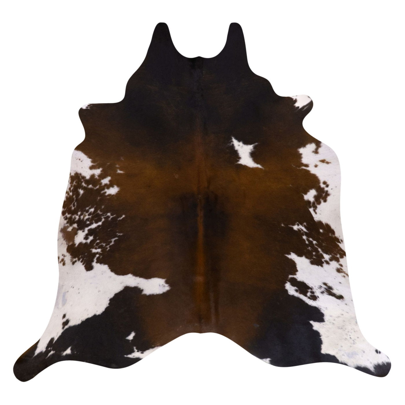 Natural Brazilian Cowhide Rug - Mocha, Espresso & Ivory