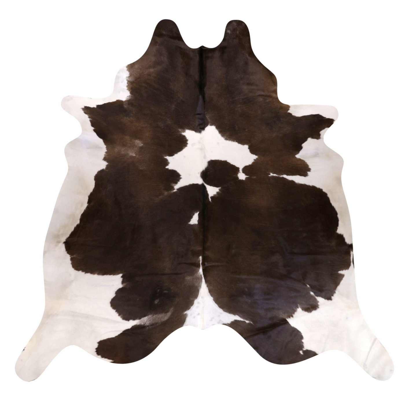 Natural Brazilian Cowhide Rug - Espresso & Ivory