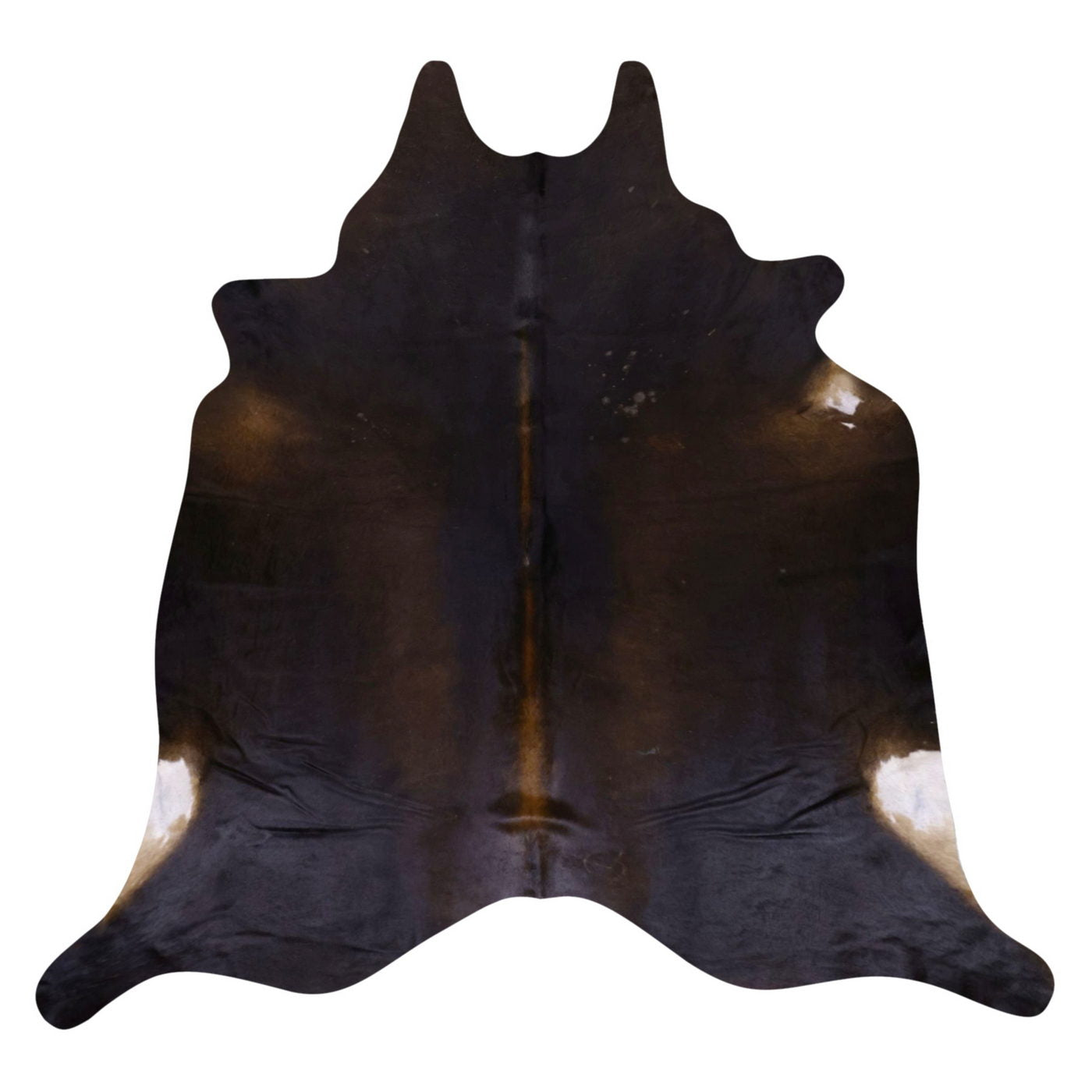 Natural Brazilian Cowhide Rug - Espresso & Ivory