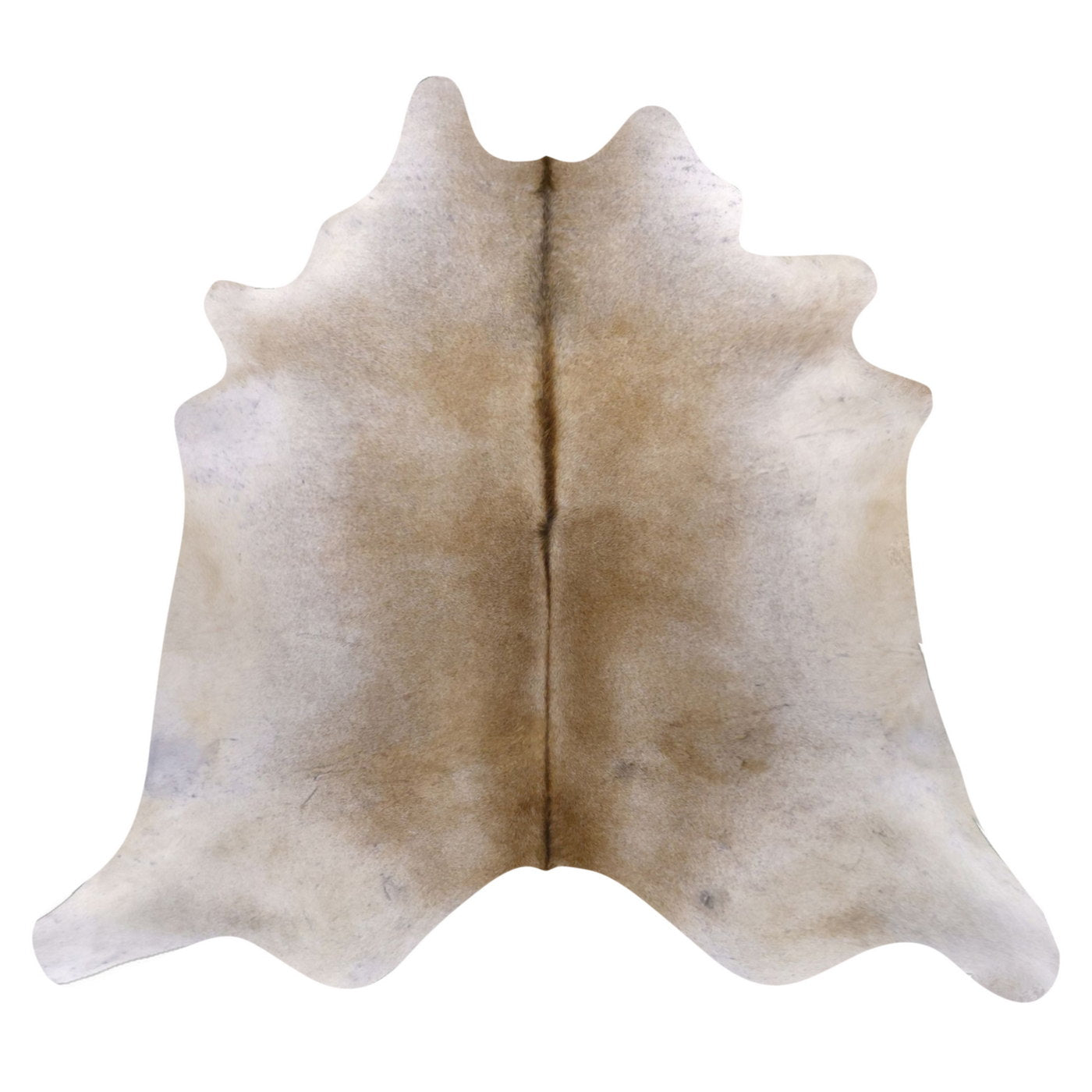 Natural Brazilian Cowhide Rug - Ivory & Caramel