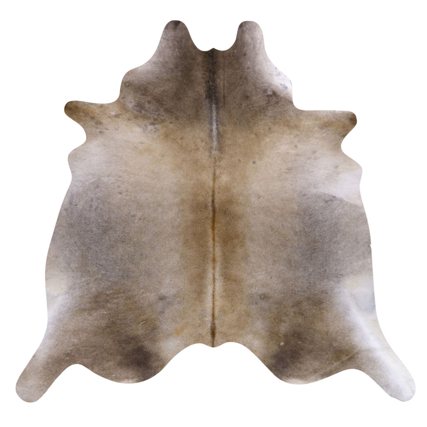Natural Brazilian Cowhide Rug - Caramel & Taupe