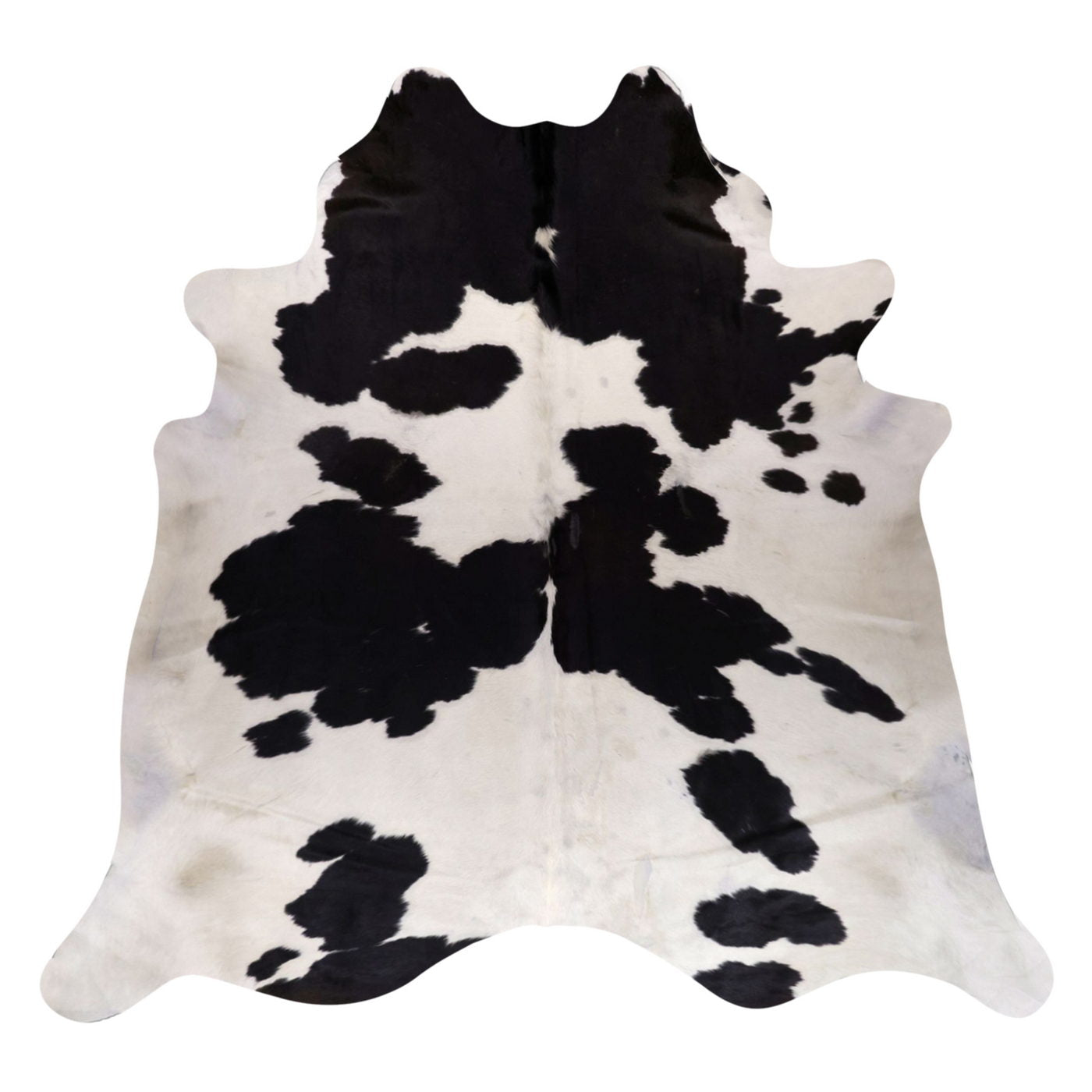 Natural Brazilian Cowhide Rug - Ivory & Espresso