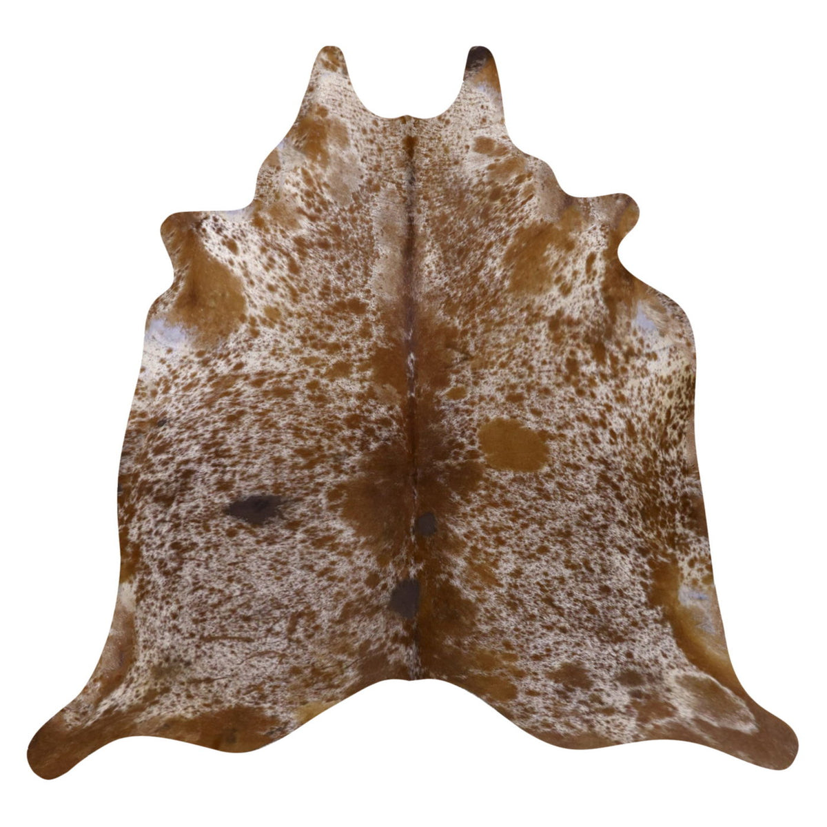 Natural Brazilian Cowhide Rug - Caramel & Ivory