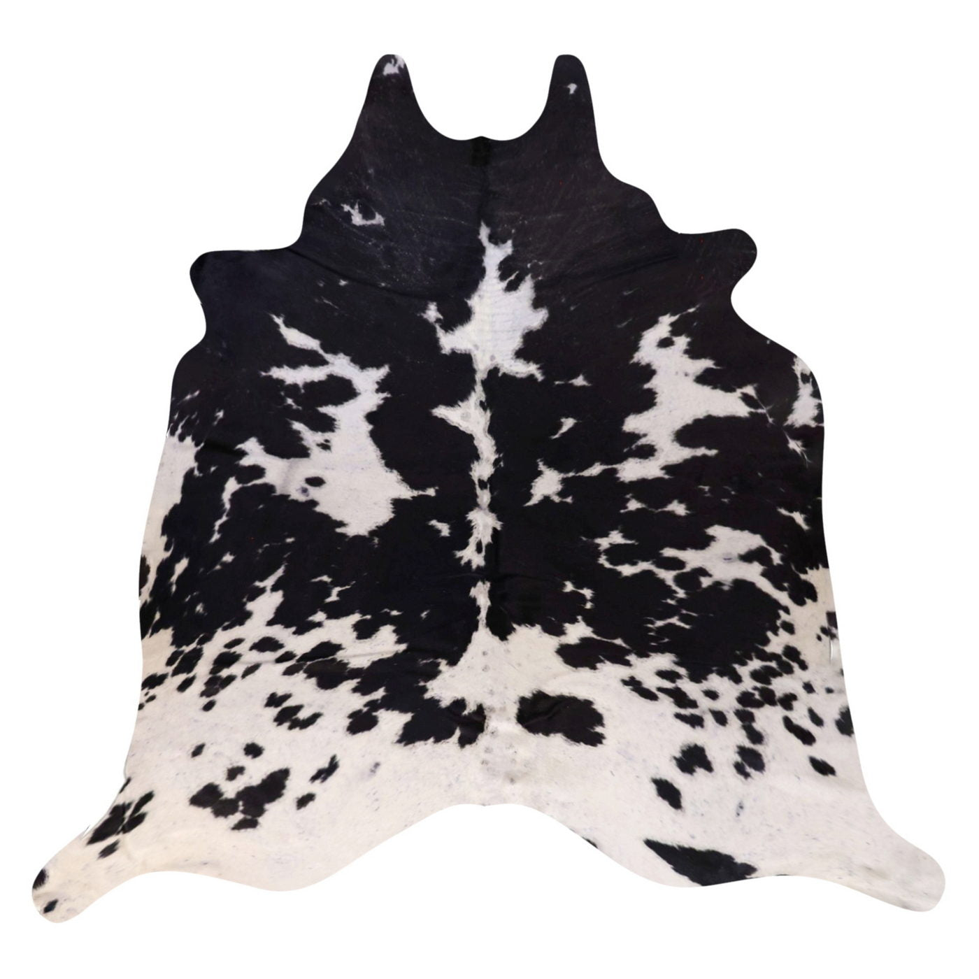 Natural Brazilian Cowhide Rug - Ivory & Espresso