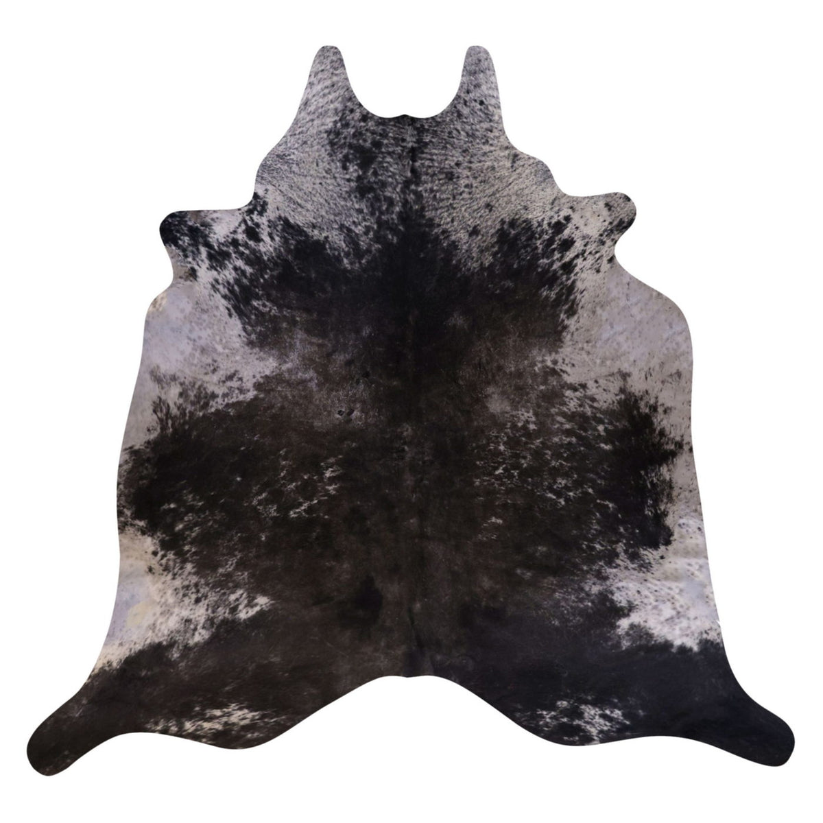 Natural Brazilian Cowhide Rug - Ivory & Espresso