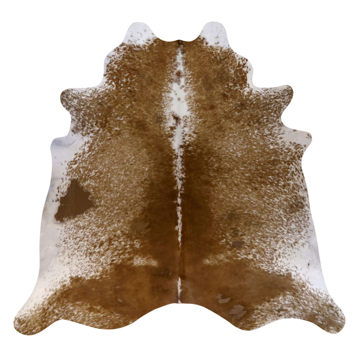 Natural Brazilian Cowhide Rug - Caramel & Ivory