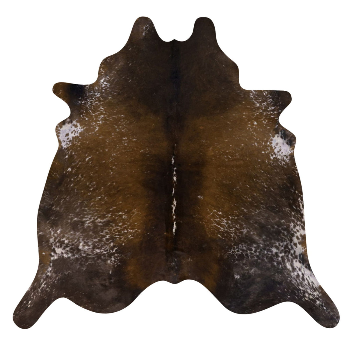 Natural Brazilian Cowhide Rug - Espresso, Caramel & Ivory