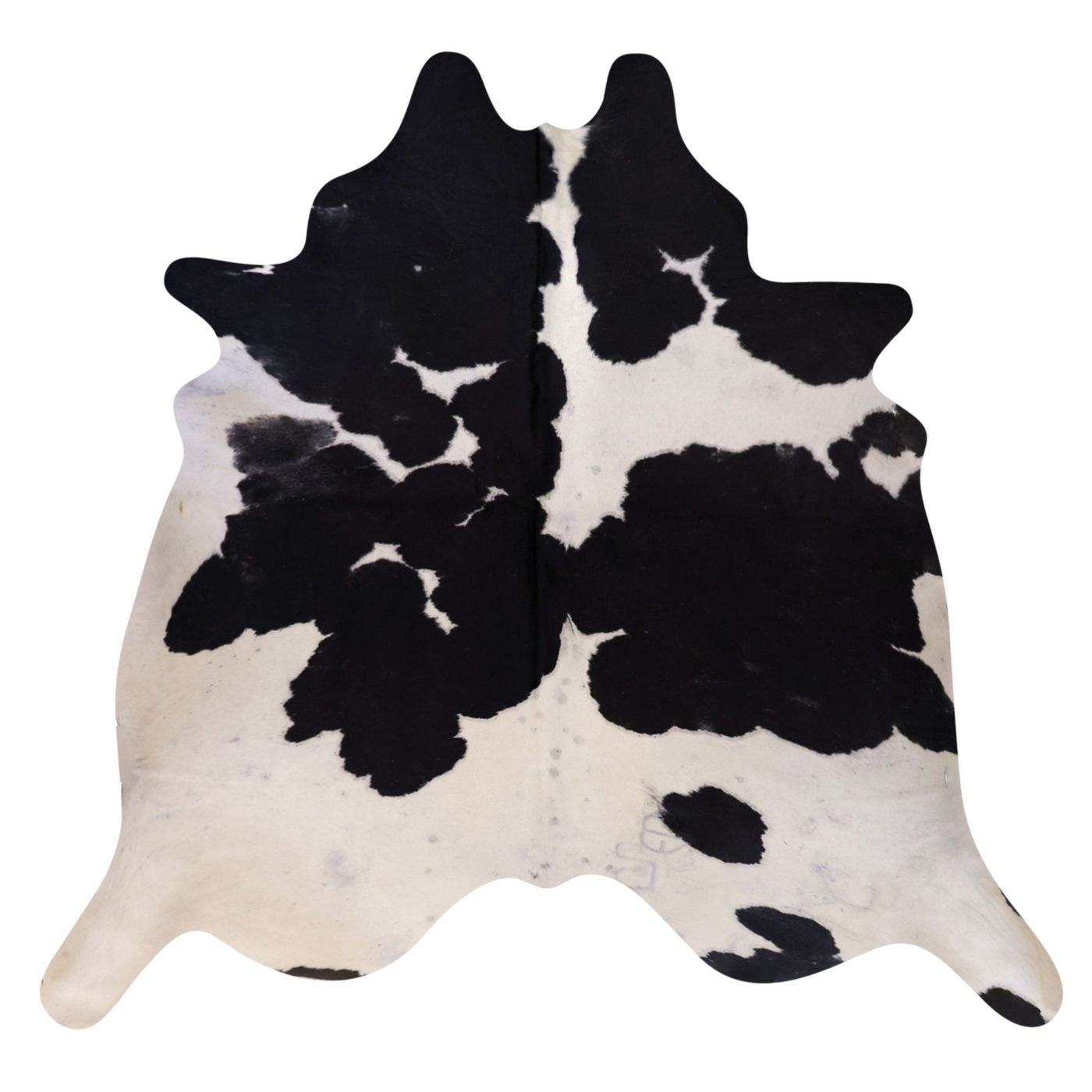 Natural Brazilian Cowhide Rug - Ivory & Espresso