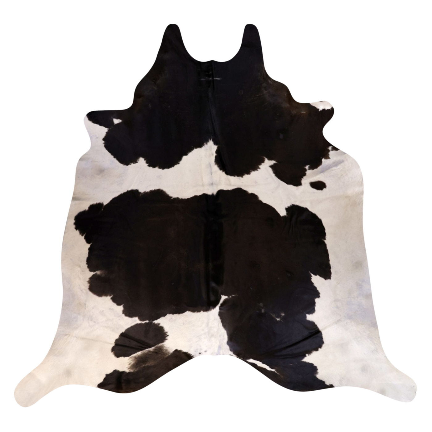 Natural Brazilian Cowhide Rug - Ivory & Espresso
