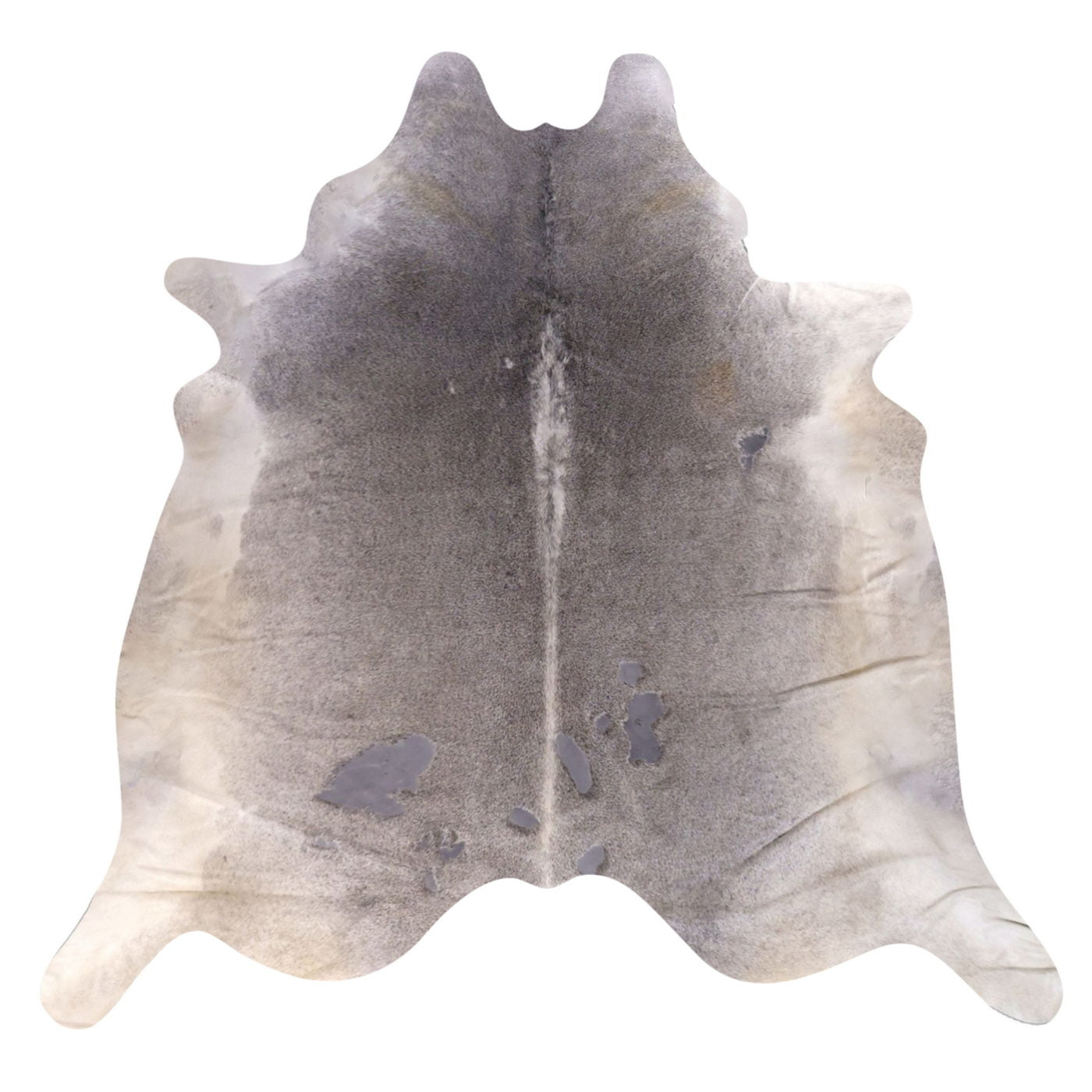 Natural Brazilian Cowhide Rug - Grey & Ivory