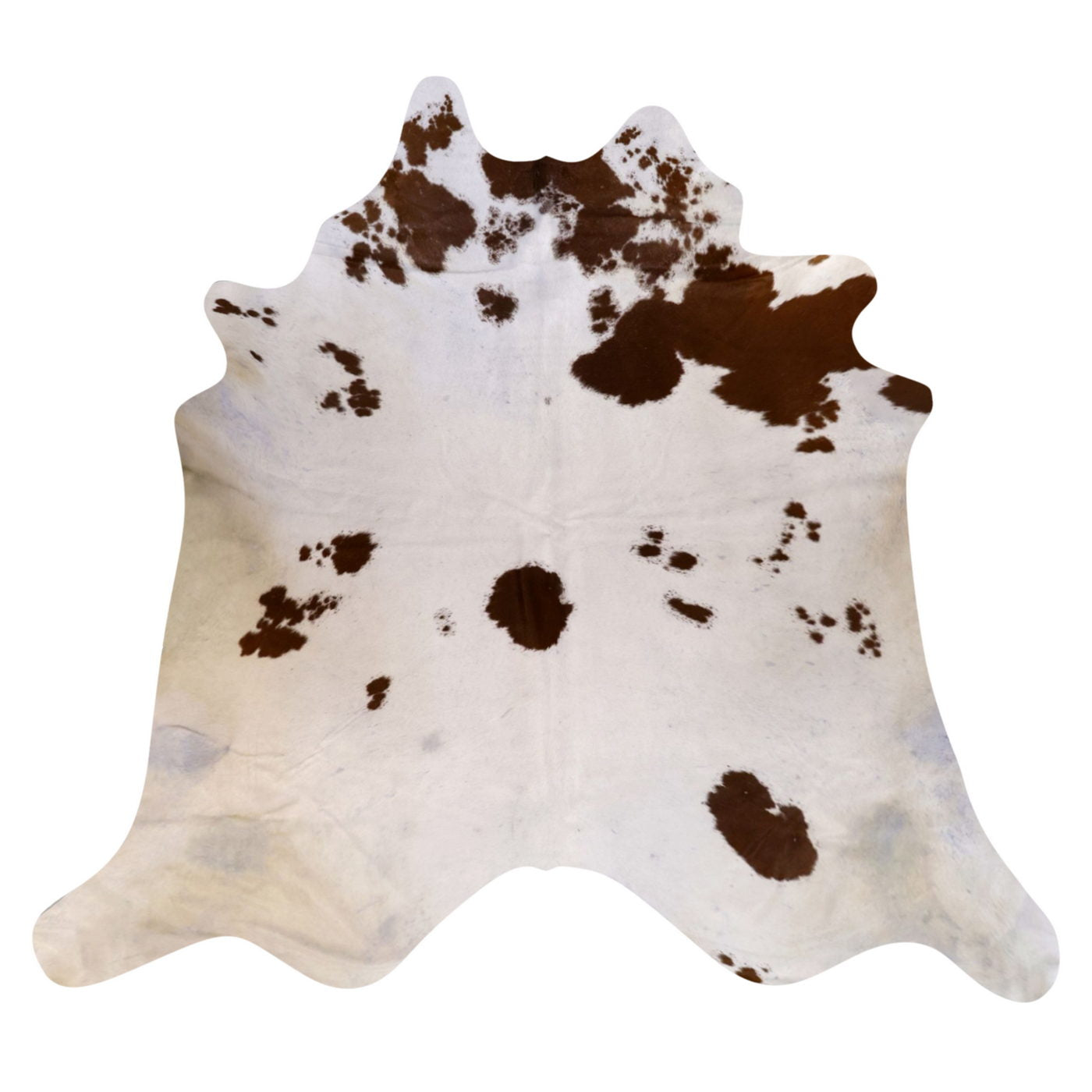Natural Brazilian Cowhide Rug - Ivory & Espresso