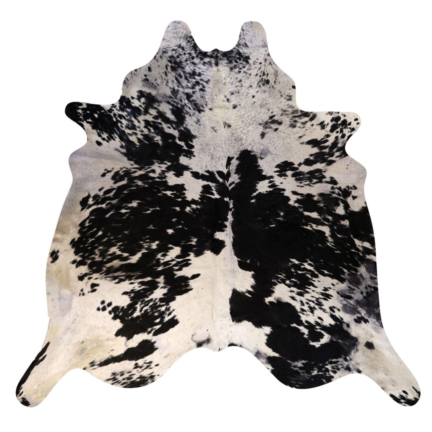 Natural Brazilian Cowhide Rug - Ivory & Espresso