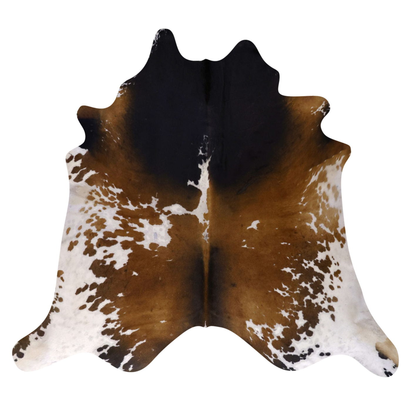 Natural Brazilian Cowhide Rug - Chocolate & Ivory