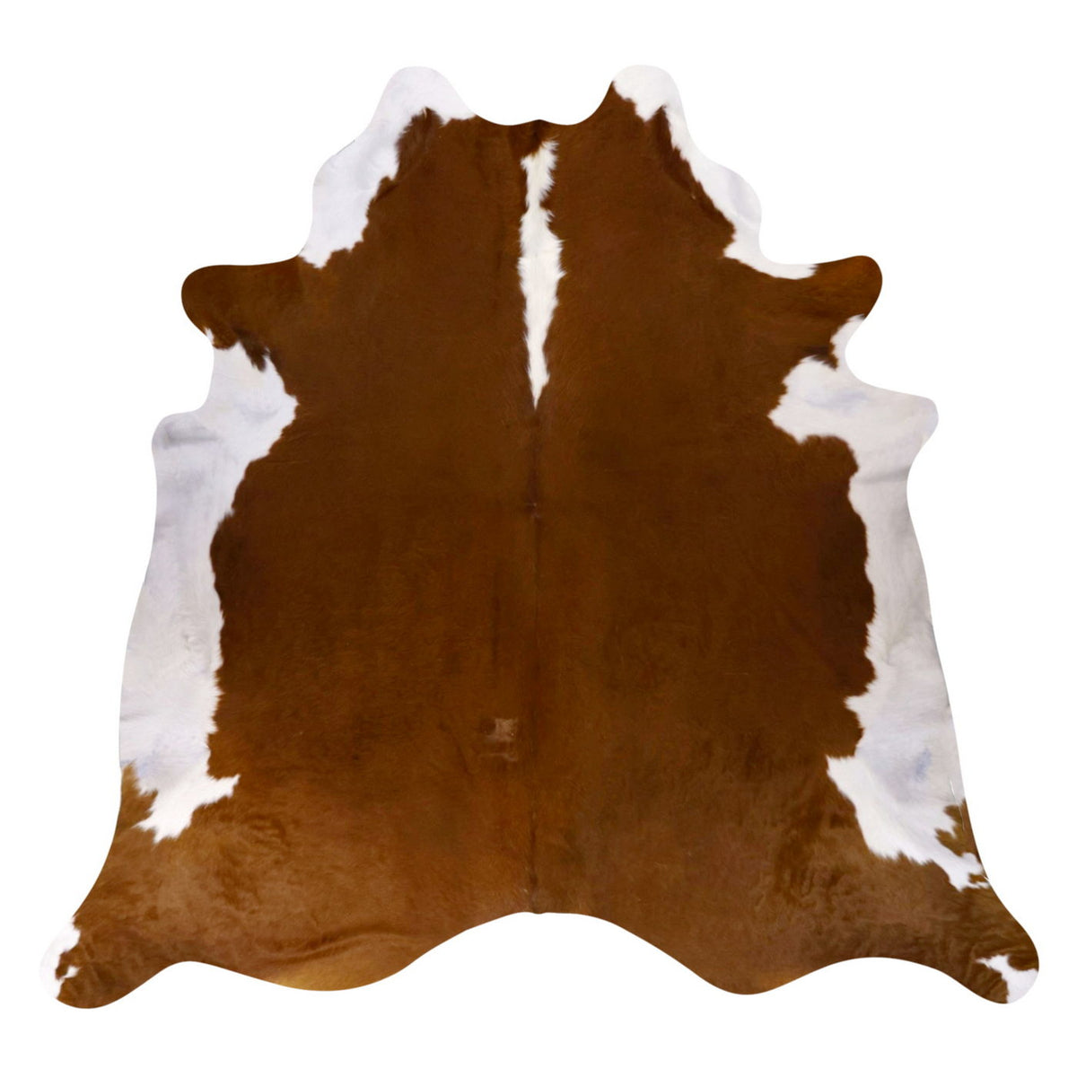 Natural Brazilian Cowhide Rug - Chocolate & Ivory