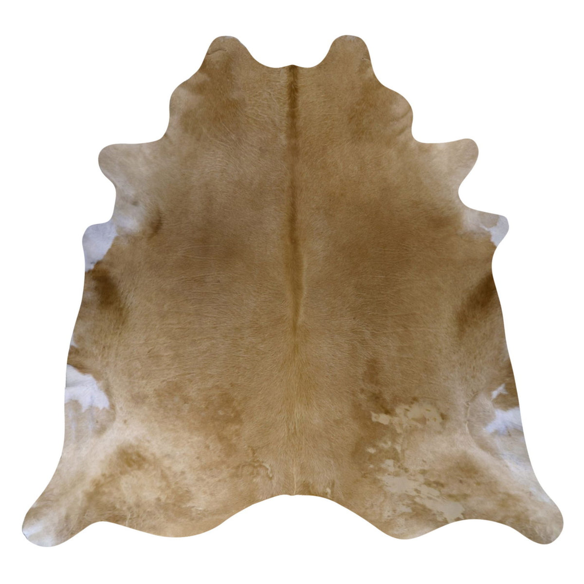 Natural Brazilian Cowhide Rug - Caramel & Ivory