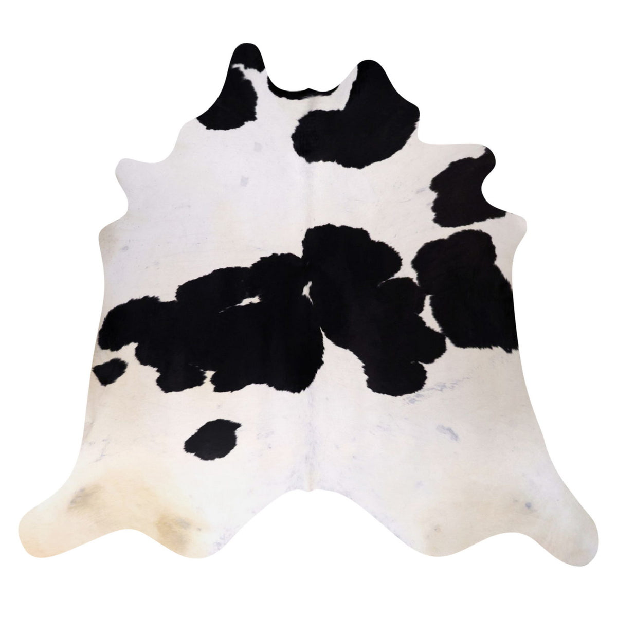 Natural Brazilian Cowhide Rug - Ivory & Espresso