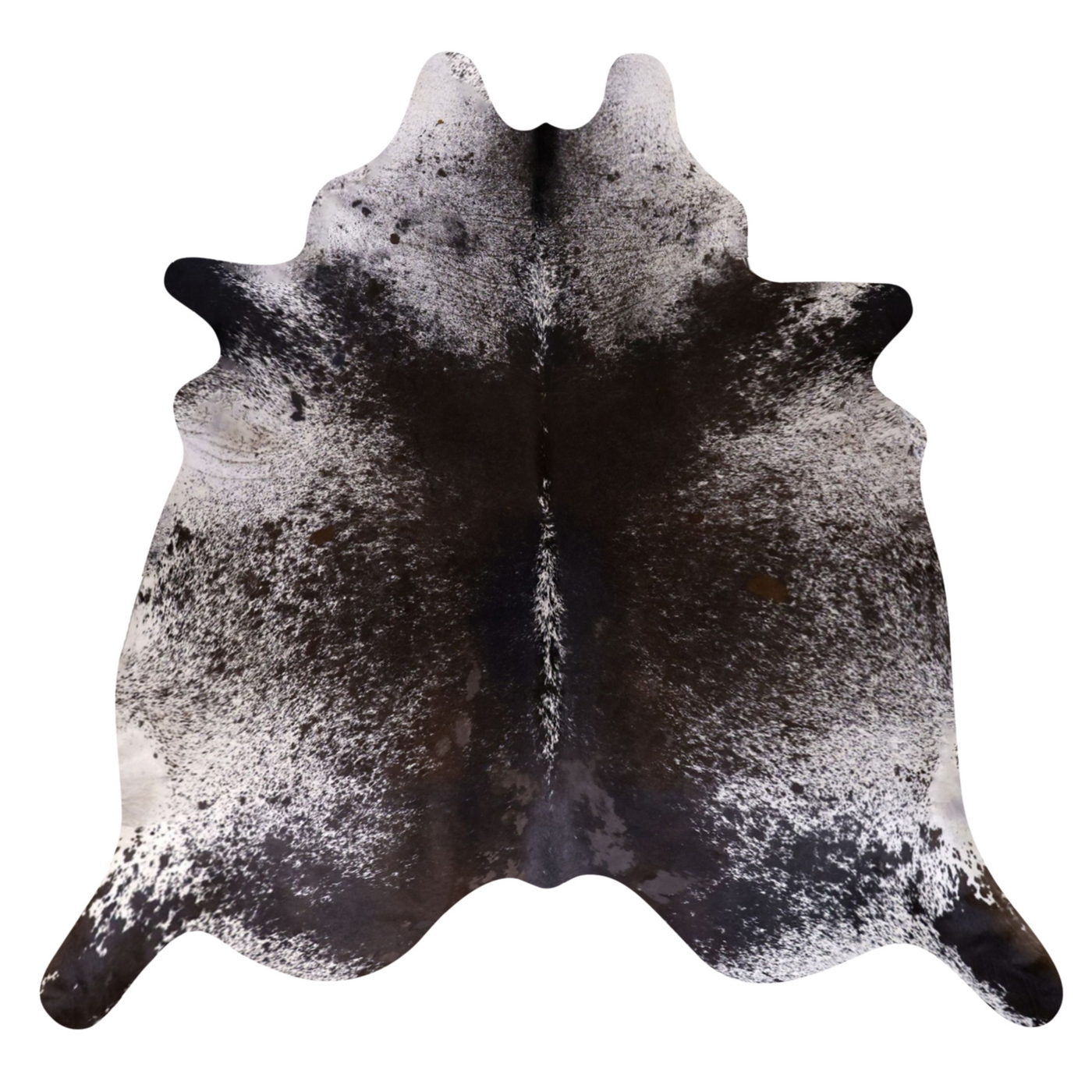 Natural Brazilian Cowhide Rug - Espresso & Ivory