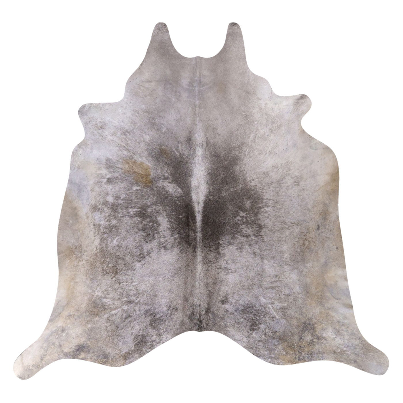 Natural Brazilian Cowhide Rug - Ivory & Charcoal