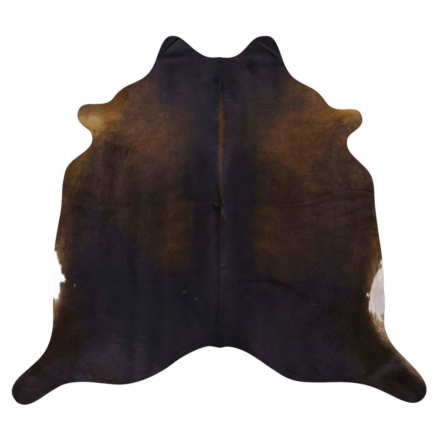 Natural Brazilian Cowhide Rug - Chocolate & Ivory