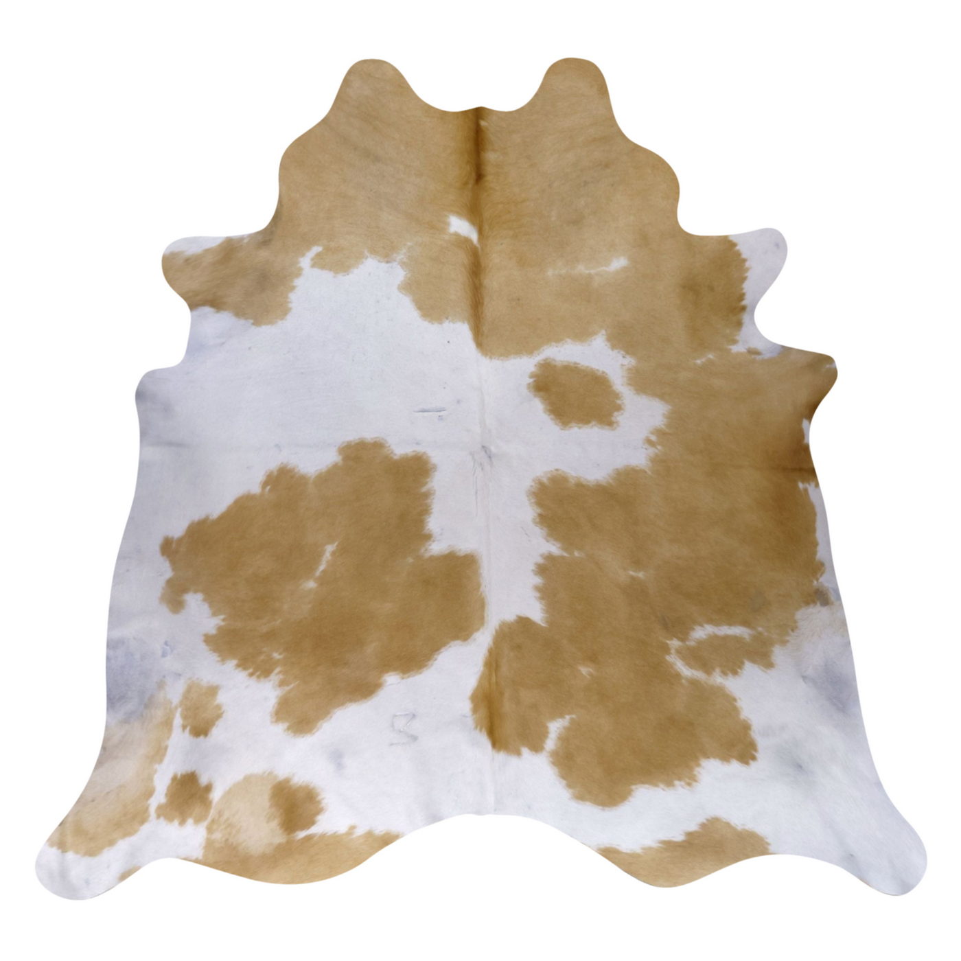Natural Brazilian Cowhide Rug - Caramel & Ivory