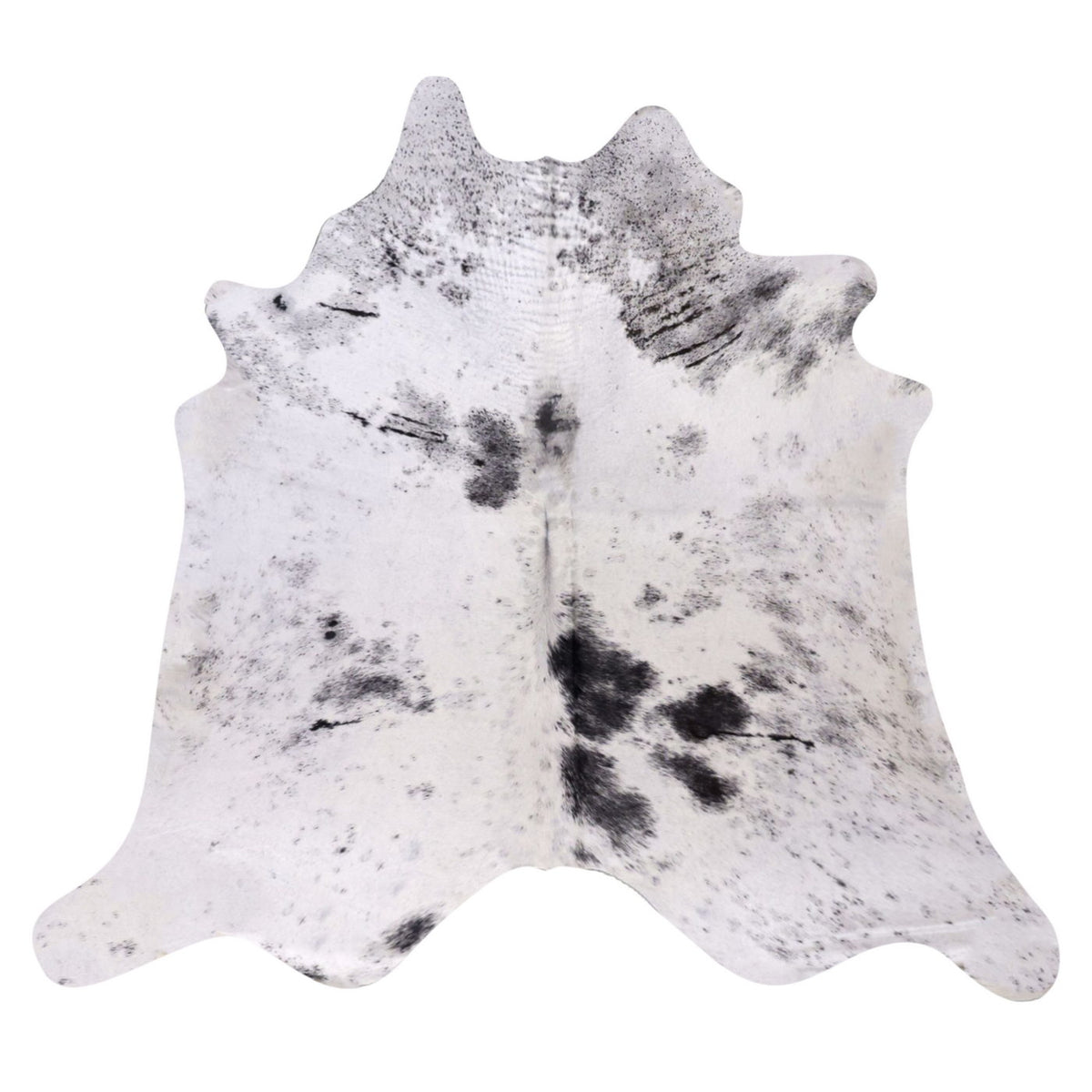 Natural Brazilian Cowhide Rug - Ivory & Grey