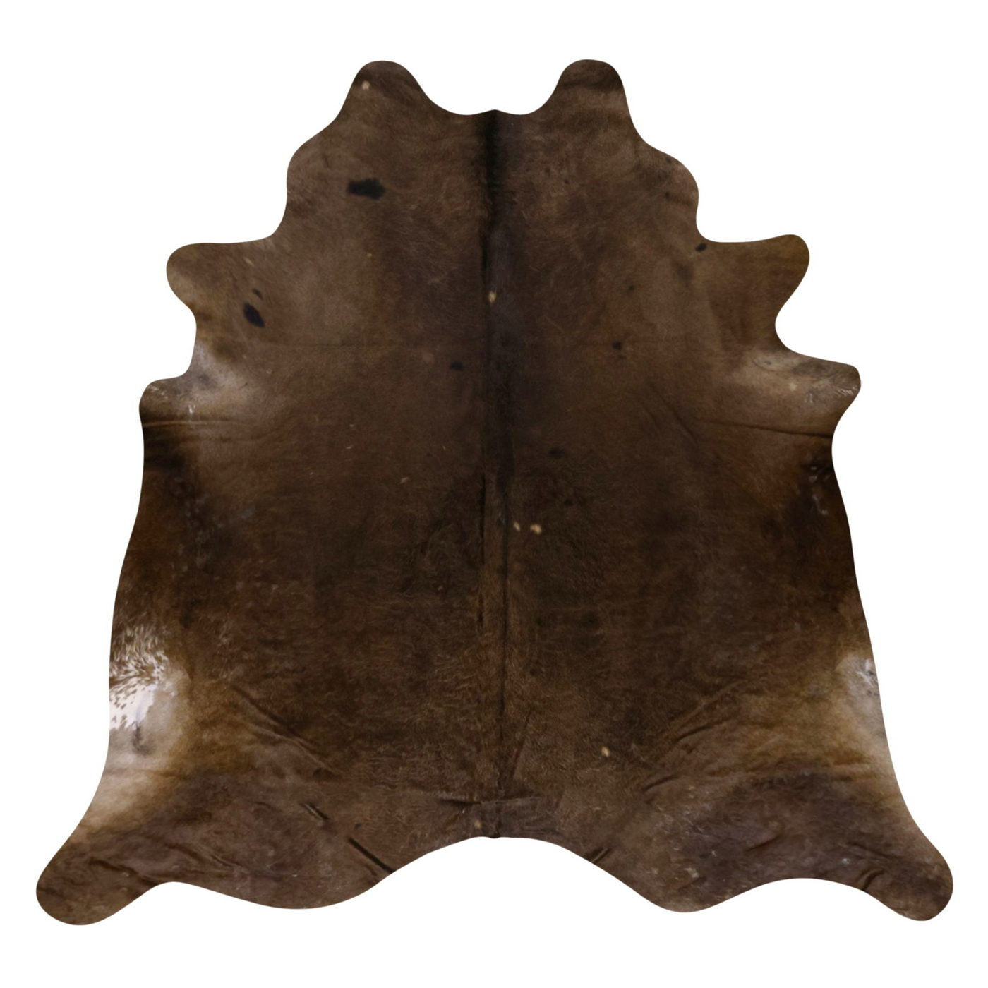 Natural Brazilian Cowhide Rug - Chocolate & Beige