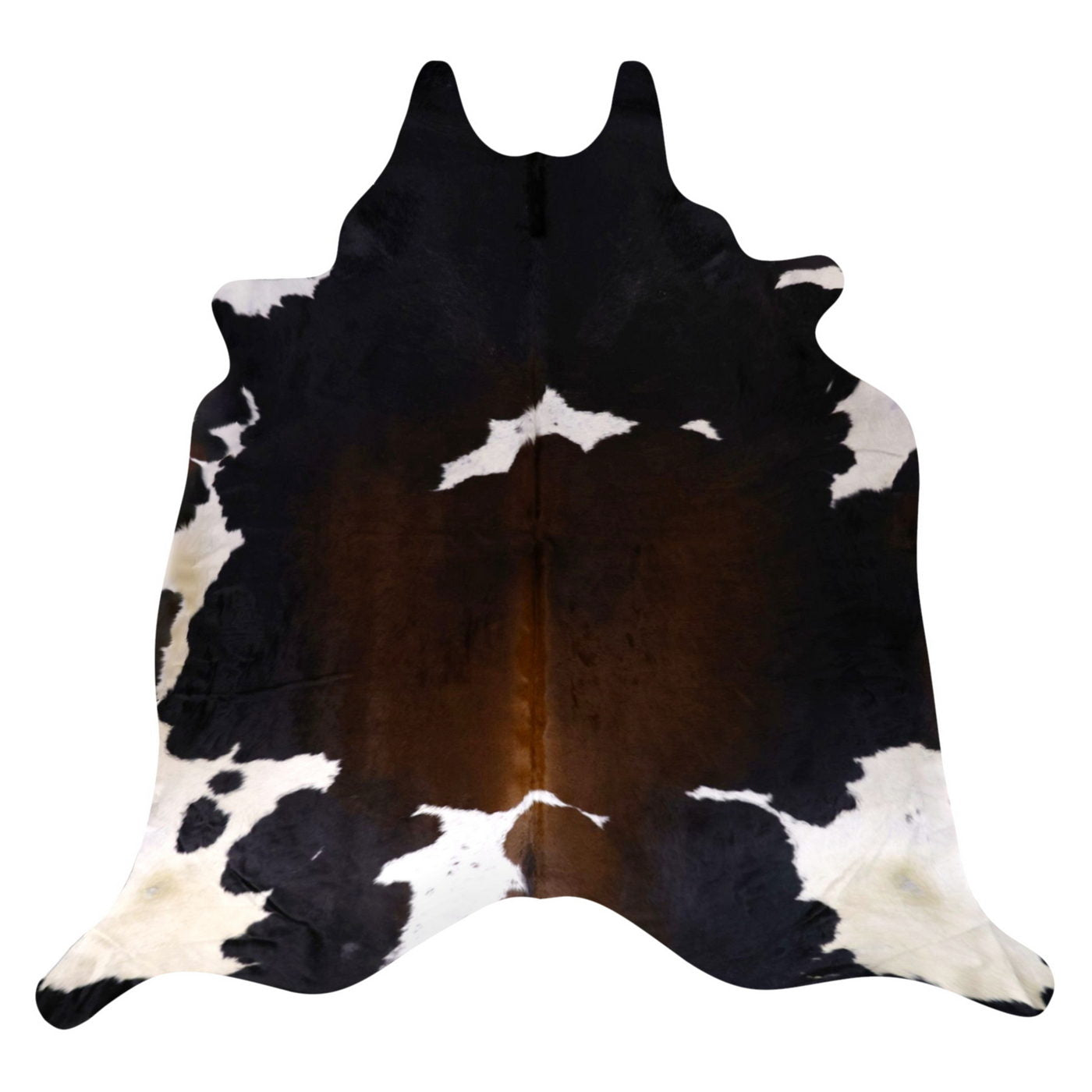 Natural Brazilian Cowhide Rug - Espresso & Ivory