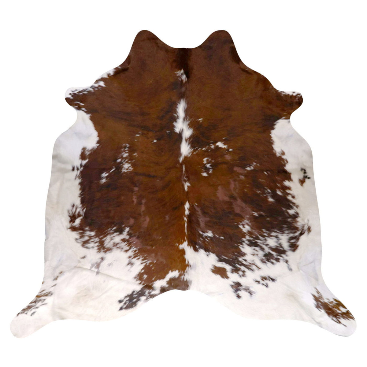 Natural Brazilian Cowhide Rug - Chocolate & Ivory