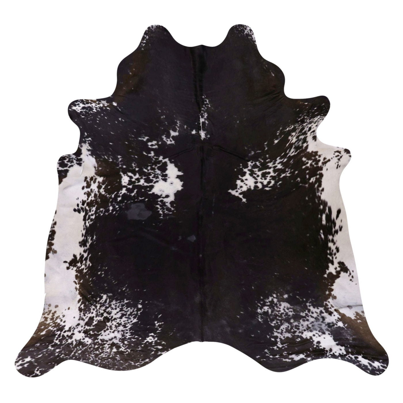 Natural Brazilian Cowhide Rug - Espresso & Ivory