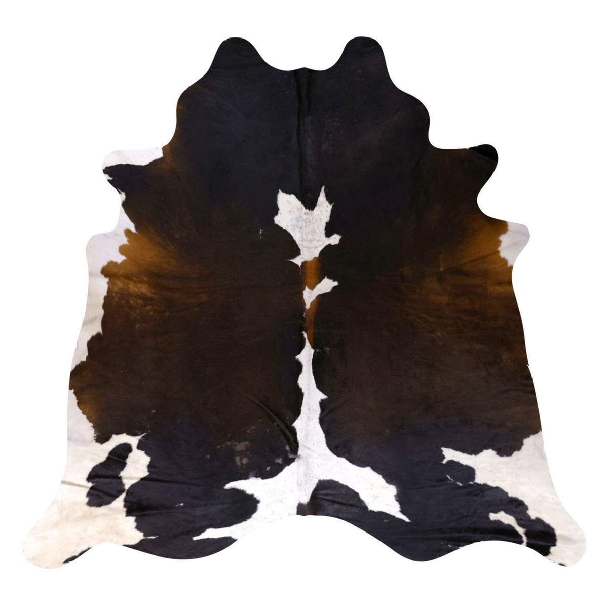 Natural Brazilian Cowhide Rug - Espresso, Chocolate & Ivory