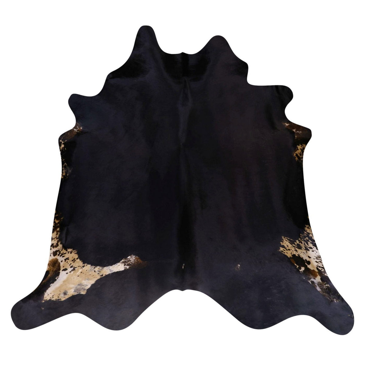 Natural Brazilian Cowhide Rug - Espresso, Caramel & Ivory