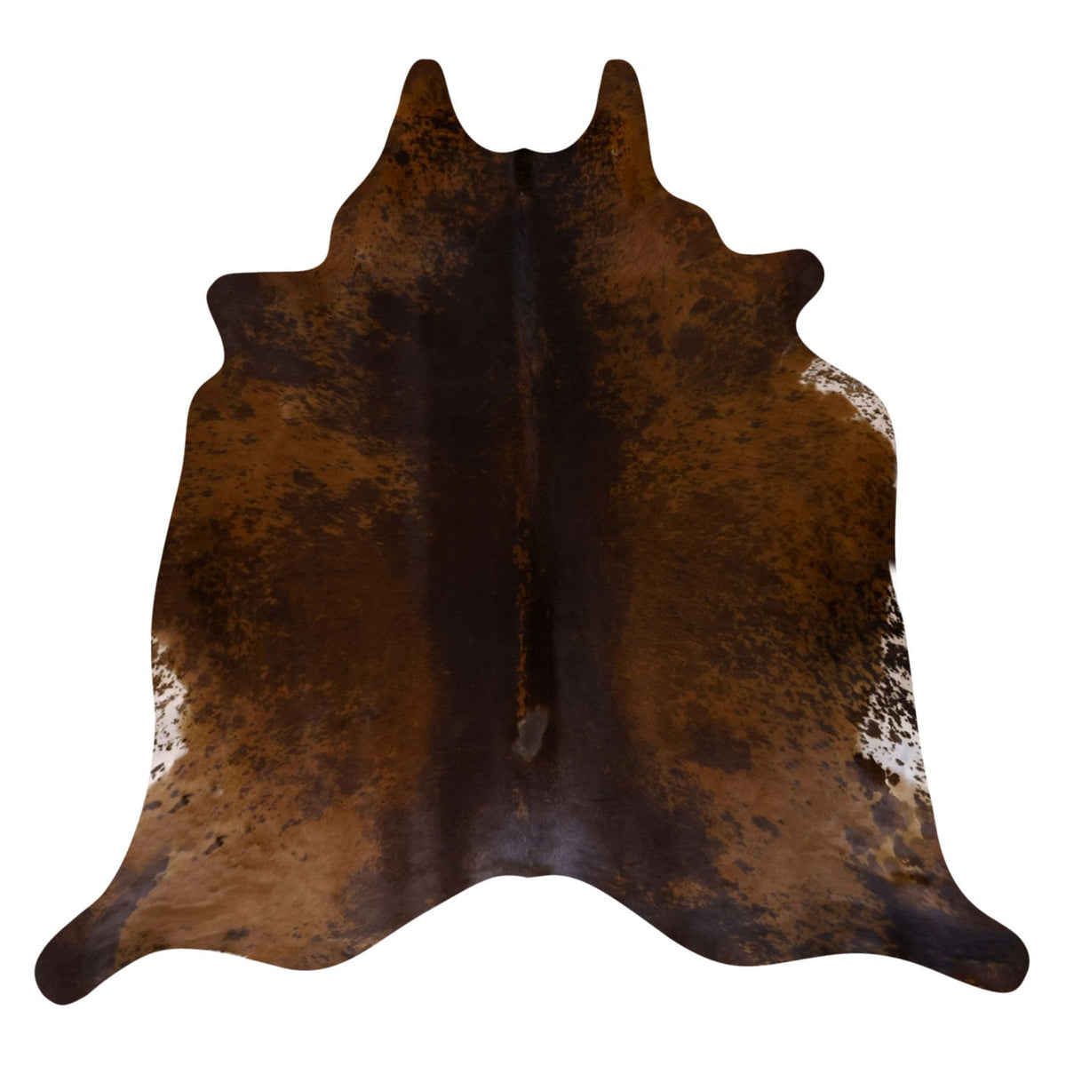 Natural Brazilian Cowhide Rug - Caramel, Espresso & Ivory